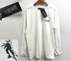 未使用品 /M/ 呪術廻戦 ホワイト ロングスリーブプリントTシャツ ロンティ メンズ レディース 週刊少年ジャンプ 虎杖悠仁 両面宿儺 限定