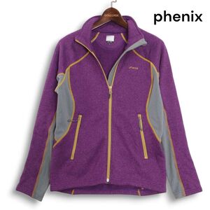 phenix フェニックス 秋冬 裏起毛♪ フリース ニット ジャケット ブルゾン Sz.M　レディース アウトドア 登山　K4T01866_B#N