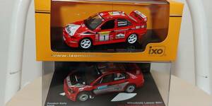 ★ixo ALTAYA イクソ 三菱 ランサーエボリューションWRCⅥ 1999年 マキネン マルボロ仕様 2005年 ロバンペッラ2台セット 1/43