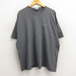 XL/古着 チャンピオン champion 半袖 ビンテージ Tシャツ メンズ 00s ワンポイントロゴ 大きいサイズ コットン クルーネック