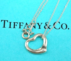 Tiffany & Co. ティファニー オープンハート PERETTI ペレッティ ネックレス スターリングシルバー925 銀 2.9g 5113