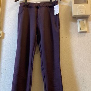 LL新品ワイン色裏起毛ストレッチパンツ