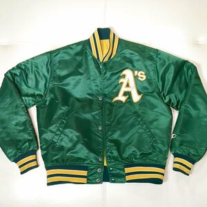 アスレチックス スターター スタジャン M USA製 90s ブルゾン ヴィンテージ ジャケット STARTER Oakland Athletics MLB