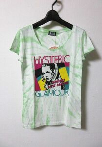 グリーン 新品 定価16280円 HYSTERIC GLAMOUR ヒステリックグラマー GIRLS DANCING ヒスガール タイダイ プリント Tシャツ F