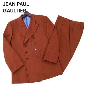 美品★ JEAN PAUL GAULTIER ジャンポール ゴルチエ CLASSIQUE ストライプ セットアップ ダブル スーツ Sz.48　メンズ オム　I4T01434_4#M