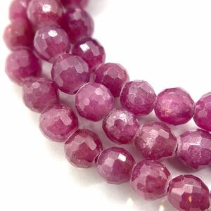 1円スタート!!■ルビーアクセサリーパーツ■ n 約21.7g 天然石 ネックレス 連 accessory necklace ruby parts CD4