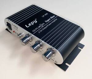 LEPY デジタルアンプ LP-808 ブラック、DC12V,ステレオアンプ,デジタルアンプ,DC12Vソケットケーブル付,箱入り新品、送料無料