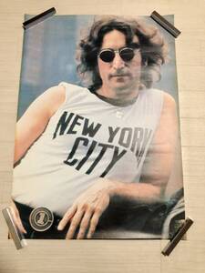 ジョンレノン K⑩ John Lennon New York City ポスター ビートルズ 美品 グッズ BEATLES