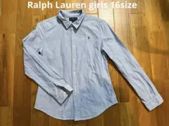 Ralph Lauren シャツ　水色　ガールズ16サイズ