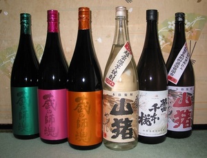 送料無料あり！本格芋焼酎（蔵の師魂/山猪/蕾千本桜）1800ml×6本セット100円スタート