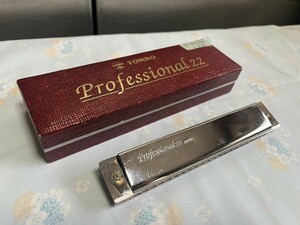 ○ (C) Tombo トンボ 複音ハーモニカ Professional 22 C調 ハ長調 22穴 No.1722 ケース付 中古品 ④