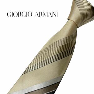 GIORGIO ARMANI ネクタイ レジメンタル柄 ストライプ柄 ジョルジオアルマーニ USED 中古 m819