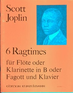 ジョプリン 6つのラグタイム (フルート/クラリネット/ファゴット+ピアノ)輸入楽譜 Joplin 6 Ragtimes 洋書