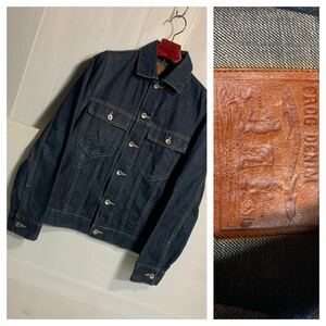 FROG DENIM フロッグデニム　日本製　濃紺デニム　3rd サードタイプ　デニムジャケット　Gジャン　ジージャン　46 インディゴブルー