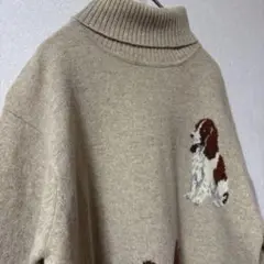 90s vintage dog knit セーター　ニット　アニマル　動物　犬