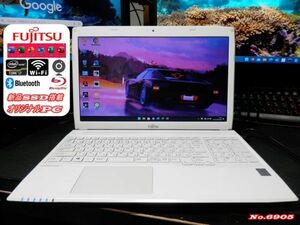 最新Window11搭載/人気FUJITSU AH53/M/爆速Core-i7搭載/Webカメラ/SSHD搭載/ホワイト色/ブルーレイ/オフィス/Bluetooth/ソフト多数