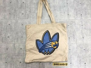 adidas アディダス ロゴプリント トートバッグ かばん アイボリー