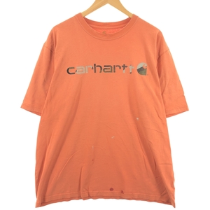 古着 カーハート Carhartt ORIGINAL FIT 半袖 ロゴTシャツ メンズXL相当 /eaa429900