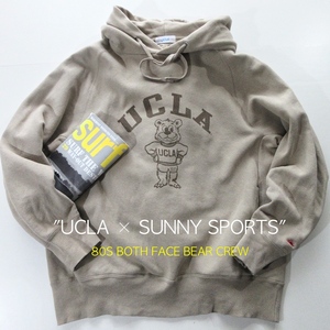 【SUNNY SPORTS サニースポーツ × UCLA】別注 80年代 アーカイブ モチーフ ベアプリント スウェットパーカー M オーバーサイズ!!