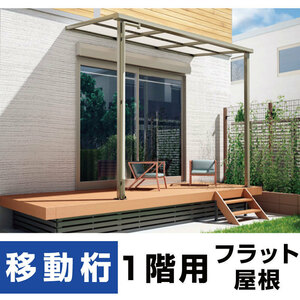 フラット屋根テラス2 ポリカ/DIY/屋根/雨除け 間口3040ｍｍ×出幅10尺2975ｍｍ×高さ2500ｍｍ