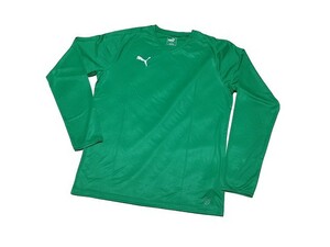 【新品】プーマ/PUMA サッカー ゲームシャツ 長袖【XL/LL】LIGA ストライプ◆703640 15 緑◆長T Tシャツ フットサル SOCCER スポーツ 運動