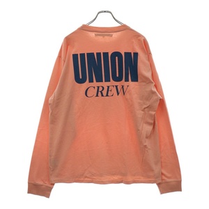 UNION ユニオン UNION CREW L/S TEE プリント クルーネック 長袖Tシャツ カットソー ピンク