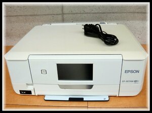 【1円スタート】 EPSON エプソン インクジェットプリンター 複合機 カラリオ EP-807AW ホワイト Wi-Fi/スマホ対応 4.3型液晶タッチパネル