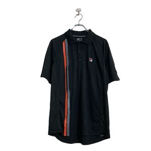 FILA 半袖 ポロシャツ M ブラック フィラ スポーツ 古着卸 アメリカ仕入 a606-6043