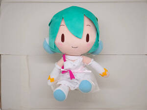 初音ミク ホワイトドレスver. Project DIVA Arcade スペシャルふわふわぬいぐるみ ／ SEGA(セガ) (全長約30cm) 紙タグ(折れ痕有)付き