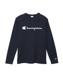 「Champion」 長袖Tシャツ SMALL ネイビー メンズ