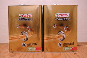 4L×2本 カストロール パワーワンCASTROL POWER1 4T 10W-40 エンジンオイル 二輪車用 ②