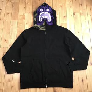 ★2XL★ タイガー パーカー black a bathing ape BAPE camo tiger full zip hoodie エイプ ベイプ アベイシングエイプ 迷彩 XXL lkz2