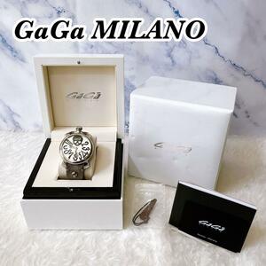 送料無料　GaGa MILANO　ガガミラノ　マヌアーレ48MM　アートコレクション　スカル　ドクロ　手巻き　腕時計　ギャランティーカード