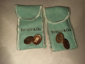 【TIFFANY & Co.】ティファニー カフス スターリングシルバー ボタンモチーフ 中古品 