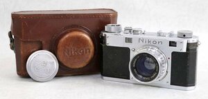 １円～【フィルムカメラ】希少レンジファインダー ニコン Nikon I型 シリアル 609719 NIKKOR-H・C 1:2 5cm 革ケース付