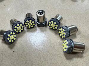 12V〜24Vまで S25 LED 12連smd 3030チップ仕様　シングル ホワイト 5個セット　新商品　バイク　乗用車からトラック　バス　船舶などに