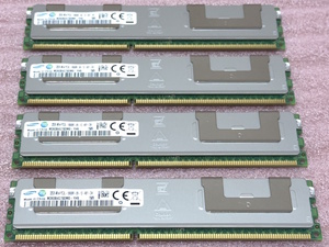 ＞Samsung M393B4G70DM0-YH9 4枚セット - PC3L-10600R ECC REG/Registered 240Pin DDR3 RDIMM 128GB(32GB x4) 動作品