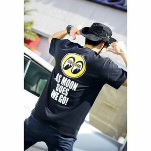 送料込み　匿名発送　Sサイズ MOONEYES As MOON Goes We Go Tシャツ ムーンアイズ ブラック 黒 車 バイク がお好きな方にぜひ