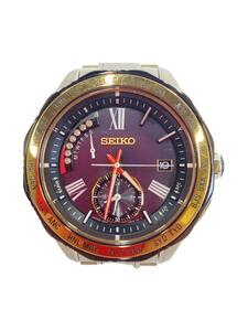 SEIKO◆ソーラー腕時計/アナログ/ステンレス/BRW/SLV/8B54-0BG0