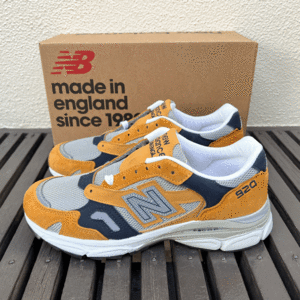 海外限定 UK製 New Balance M920YN マスタードイエロー×ネイビー×グレー US8 26cm M990v3 イギリス英国製 NB スニーカー Made In England