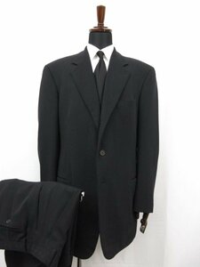 超美品 【ジョルジオアルマーニ GIORGIO ARMANI】シルク混 バイアス柄 シングル3B段返り スーツ (メンズ) 54REG 紺系 伊製■32RMS9049