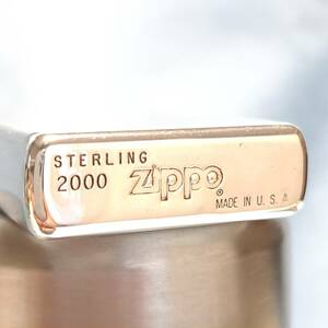 1000円～ ZIPPO STERLING 美品 SILVER スターリング シルバー 純銀 ミレニアム2000年製 ジッポー オイルライター USA 715