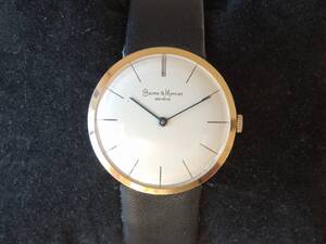 ●【動作確認済】Baume & Mercier 14 金 (『おそらく』 無垢 ) 青針 手巻 ボーム アンド メルシエ メルシー 付録有 ＃ アトリエキノコ O/H