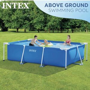 INTEX レクタングラフレームプール 300x200x75cm 循環ポンプ付