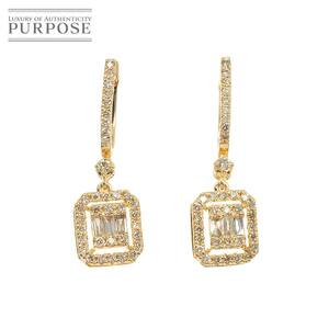 ダイヤ 0.45ct/0.45ct ピアス K18 YG イエローゴールド 750 Diamond Earrings Pierced 90249477