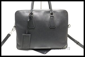 希少美中古■PRADA サフィアーノ レザー 2way ビジネスバッグ ブリーフケース プラダ■0109ck259-5D