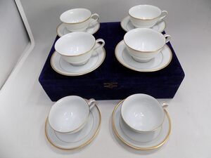 ☆廃盤NORITAKE ノリタケ GOLDART 5290 カップ＆ソーサ６客揃い展示化粧箱付長期自宅保管品