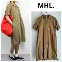 MHL　GARMENT DYE BASIC POPLINシャツドレス ワンピース