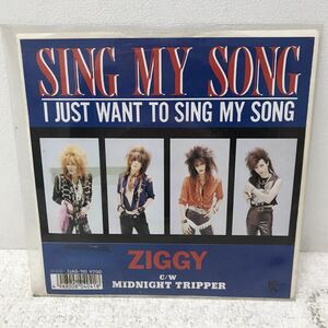 I0612M3 ZIGGY SING MY SONG I JUST WANT TO SING MY SONG / MIDNIGHT TRIPPER EP レコード 7JAS-110 音楽 邦楽 