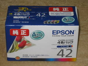 エプソン 純正インクカートリッジ IC4CL42 4色パック 適合機種:PX-A650 PX-V630 使用期限:2025年01月 送¥185～(条件あり)　